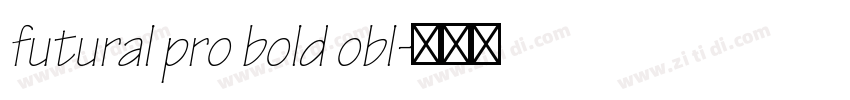 futural pro bold obl字体转换